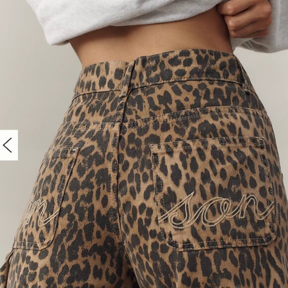 Damson Madder Dion Leopard Cargo Jean - Picture 5 of 10